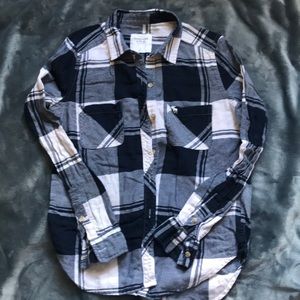 AF Navy and White Flannel Small